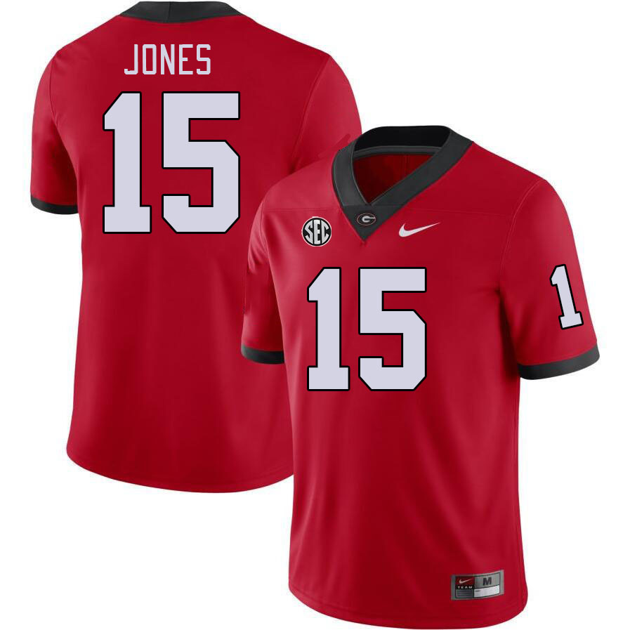 Men #15 Demello Jones Georgia Bulldogs College Football Jerseys Stitched-Red